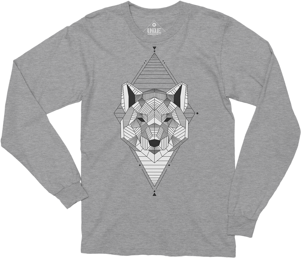 Geo Wolf Tattoo - T-shirt, HD Png Download - Transparent PNG Free Download