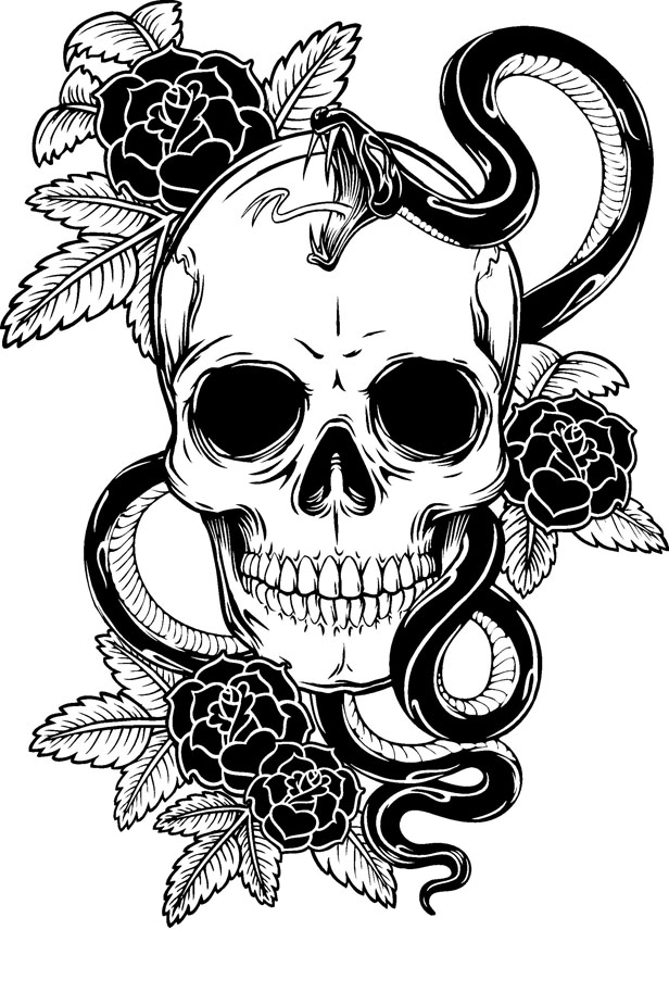 Tattoo Transparent Background Skull, HD Png Download - Transparent PNG Free Download