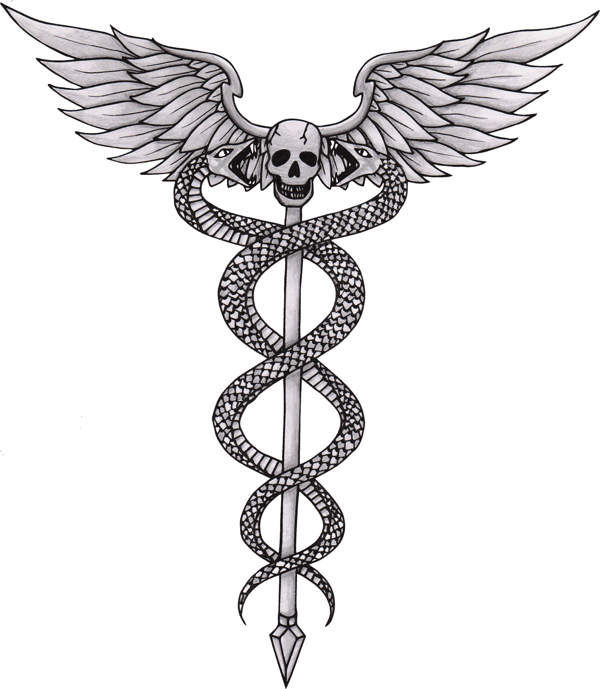 Sean Middleton - Caduceus Tattoo Transparent, HD Png Download - Transparent PNG Free Download
