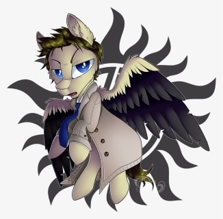 Mychelle, Castiel, Clothes, Colored Wings, Male, Multicolored - Supernatural Tattoo Anti Possession Color, HD Png Download - Transparent PNG Free Download