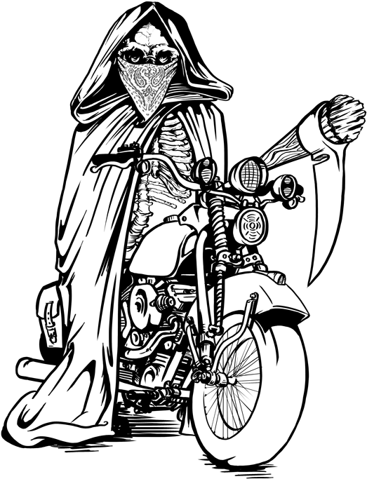 4horsemen Death Bw700 - Apocalypse Horsemen Death Motorcycles Tattoo, HD Png Download - Transparent PNG Free Download