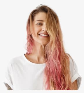 Cabelo Loiro Com Ombre Vermelho, HD Png Download - Tattoo Transparent PNG Free Download