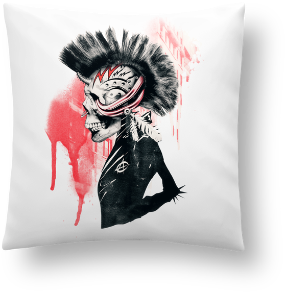 Coussin Synthétique Doux 41 X 41 Cm Punk Par Ali Gulec - Mohican Tattoo Designs, HD Png Download - Transparent PNG Free Download