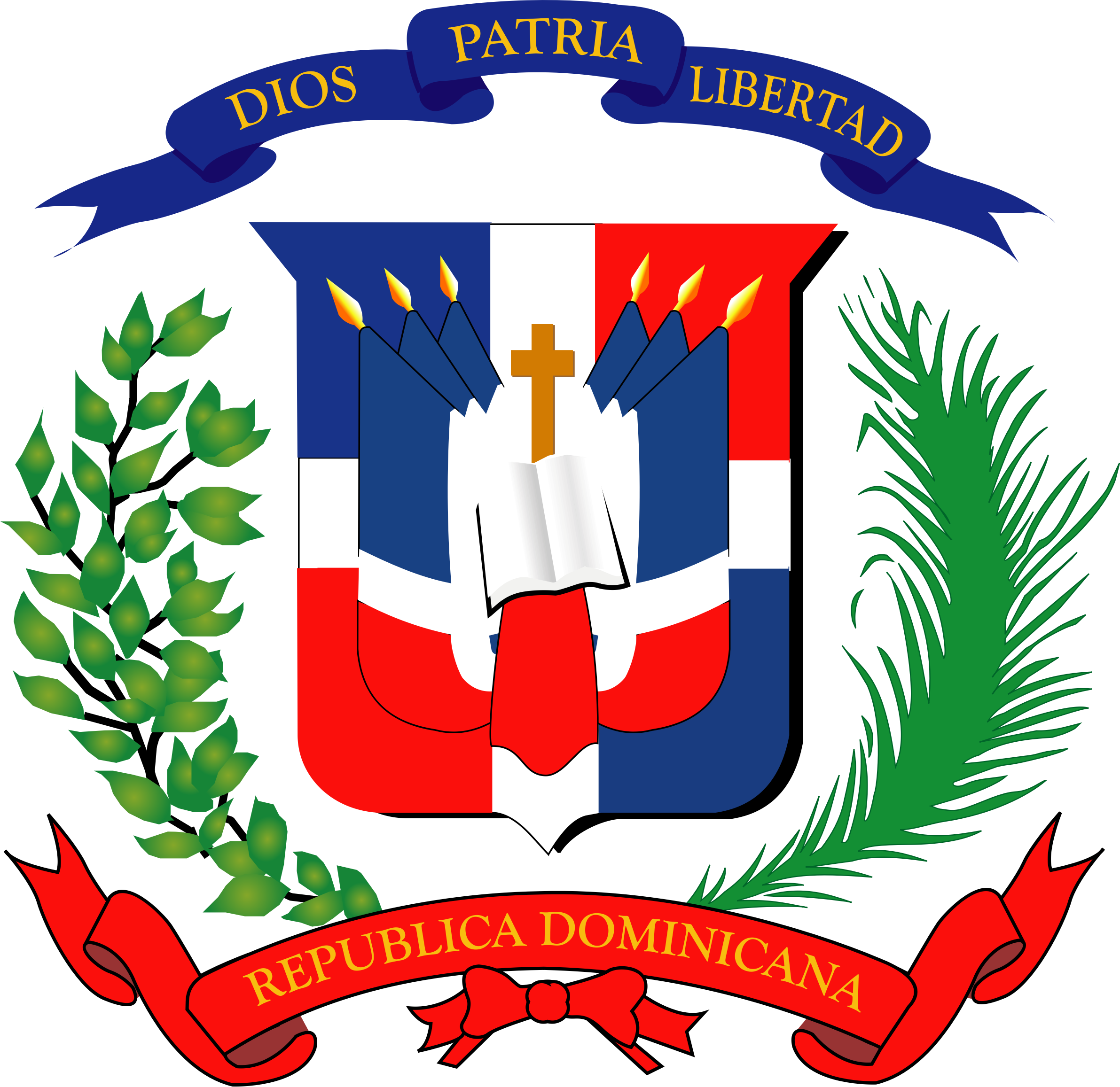 Escudo Nacional Dominicano Clip Arts - Dominican Republic Flag Tattoo, HD Png Download - Transparent PNG Free Download