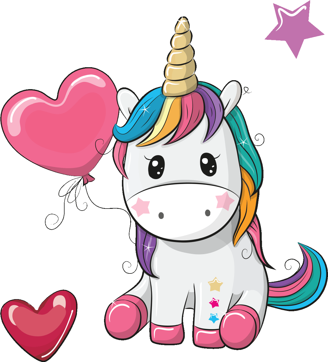 Cartoon Cute Unicorn, HD Png Download - Transparent PNG Free Download
