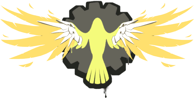 Blizzard,blizzard Other, Overwatch, - Mercy Wing Tattoo, HD Png Download - Transparent PNG Free Download