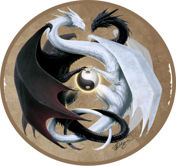 #dragondance #ying-yang #lightsinthedark #ilovedragons - Life Like Dragon Tattoos, HD Png Download - Transparent PNG Free Download