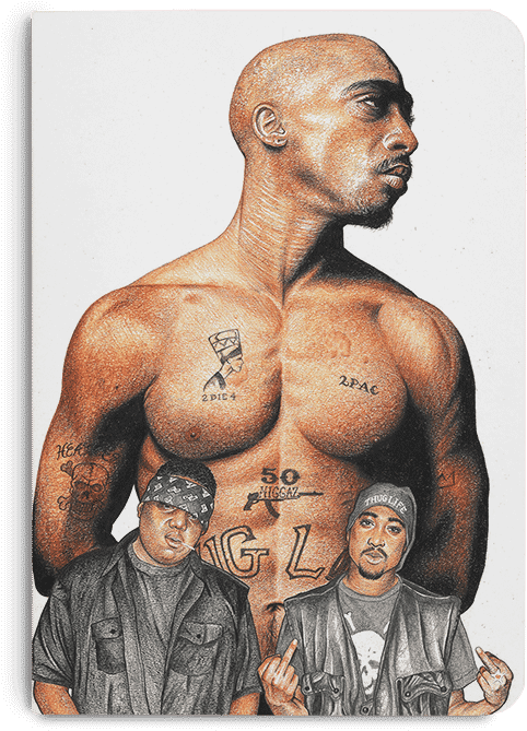 Biggie And 2pac Tattoo, HD Png Download - Transparent PNG Free Download