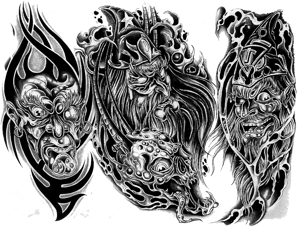 Tattoo Flash Drawing Sleeve Artist Png Free Photo Clipart - Full Body Tattoo Png, Transparent - Transparent PNG Free Download