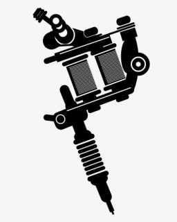 Tattoo Machine Silhouette - Tattoo Machine Vector, HD Png Download - Tattoo Transparent PNG Free Download