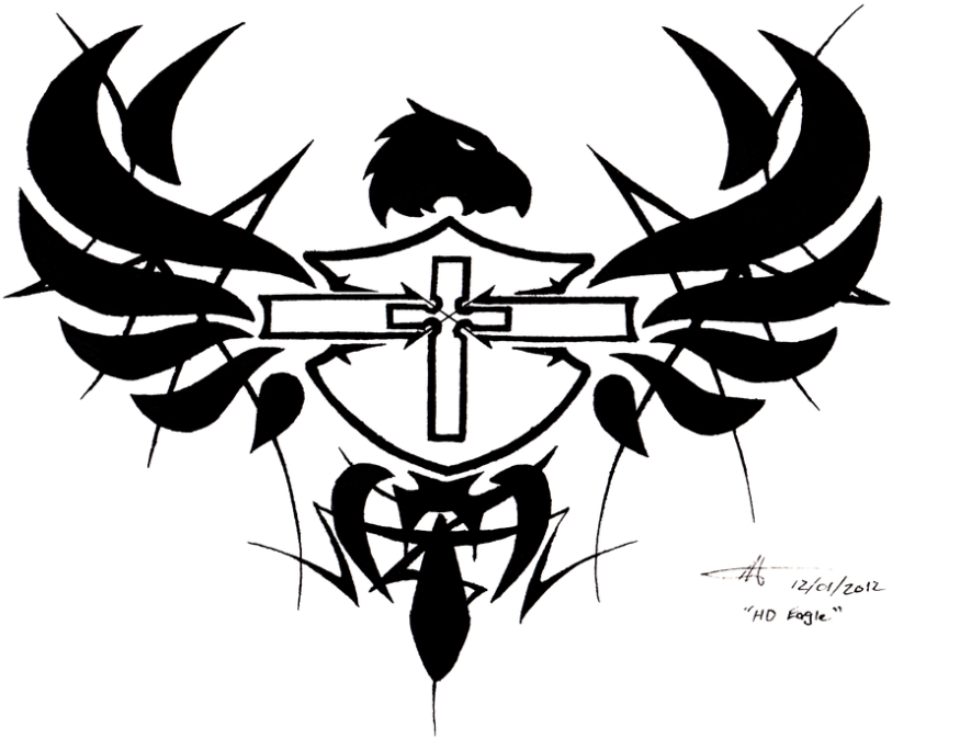 Harley Davidson Tattoo Ideas Designs Joy Studio Design - Harley Davidson Tattoo Simple, HD Png Download - Transparent PNG Free Download