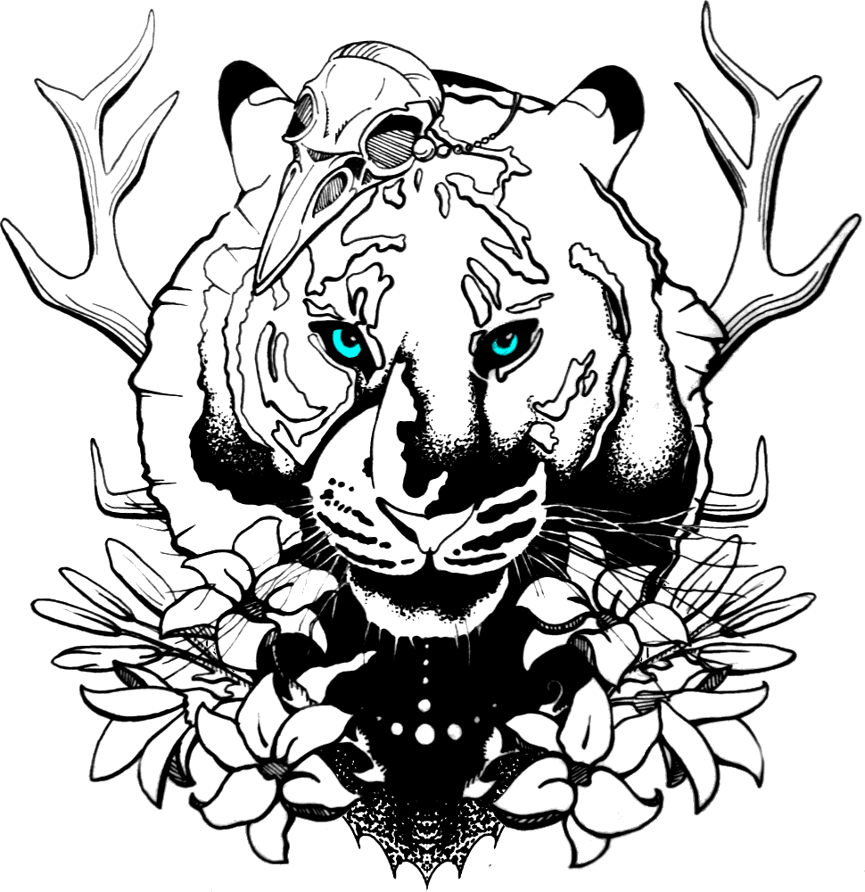 Lion Drawing Tattoo , Png Download - Sketch Of Tattoo Tiger, Transparent - Transparent PNG Free Download