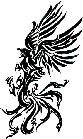Phoenix Silhouette At Getdrawings - Transparent Phoenix Tattoo Png, Png Download - Transparent PNG Free Download