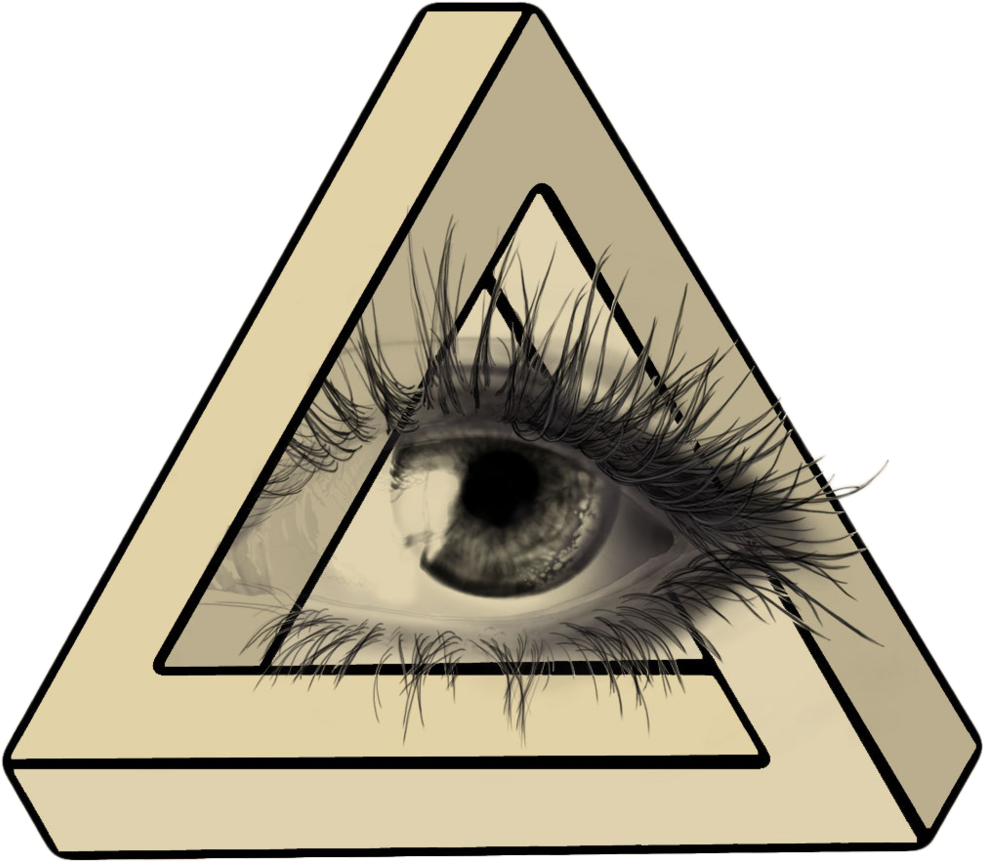 Eye Penrose Illusion Optical Triangle Drawing Clipart - Traiangle Tattoo Desing, HD Png Download - Transparent PNG Free Download