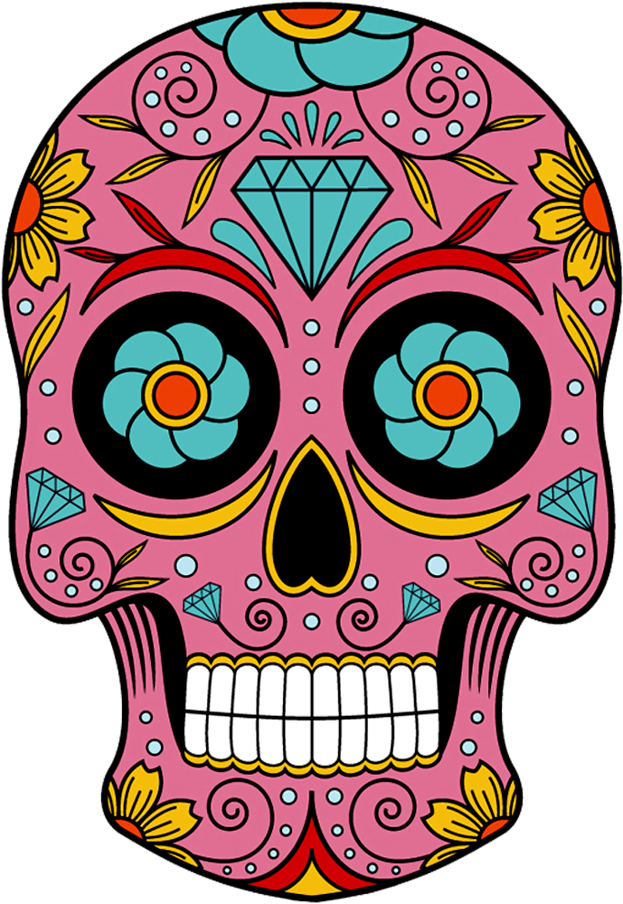Sugar Skull Vector - Santa Muerte Skull Tattoo, HD Png Download - Transparent PNG Free Download