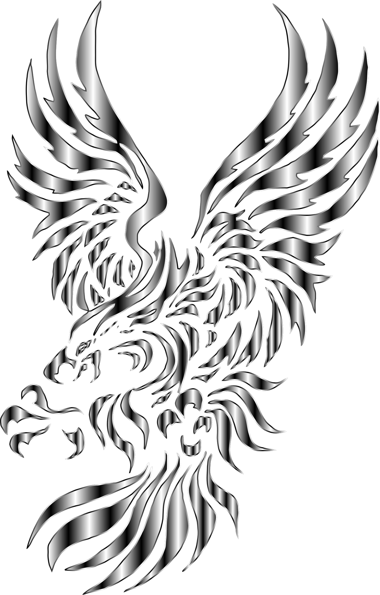 Tattoo Drawing Of Eagle - Eagle Tattoo Tribal Soaring, HD Png Download - Transparent PNG Free Download