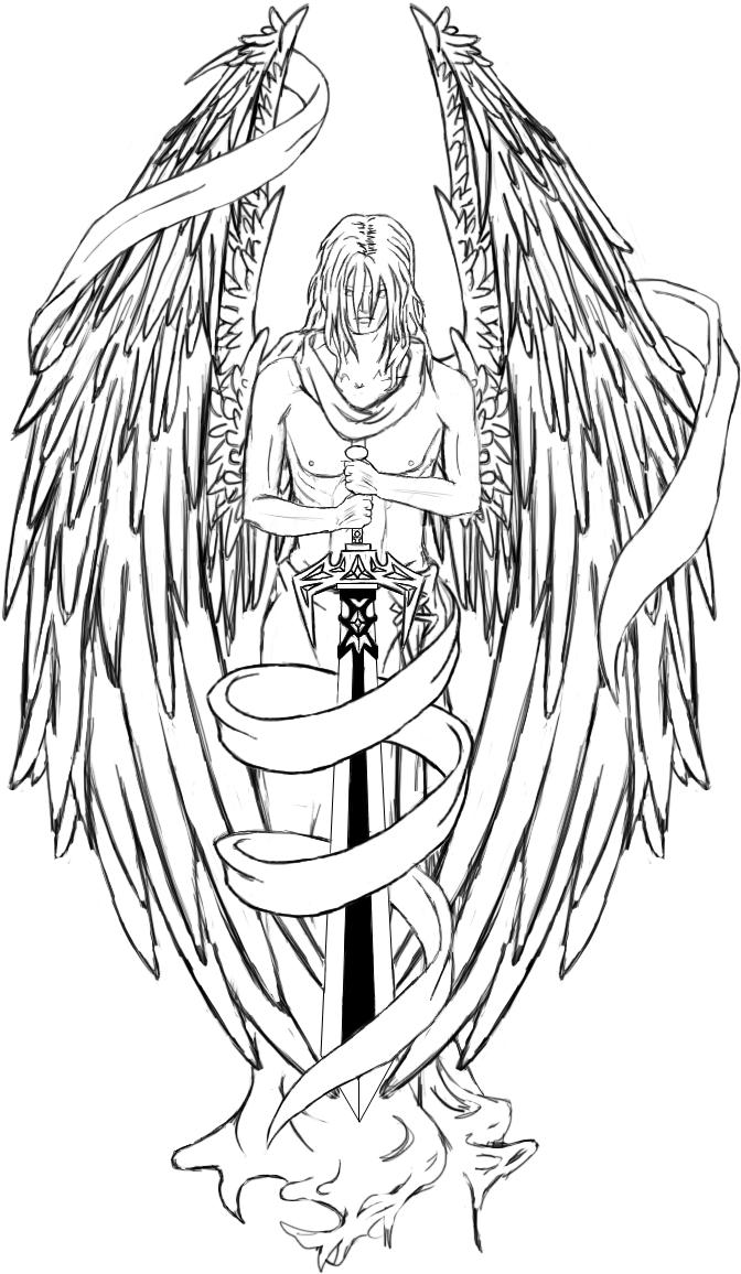 Transparent Guardian Angels Clipart - Angel Tattoo Png, Png Download - Transparent PNG Free Download