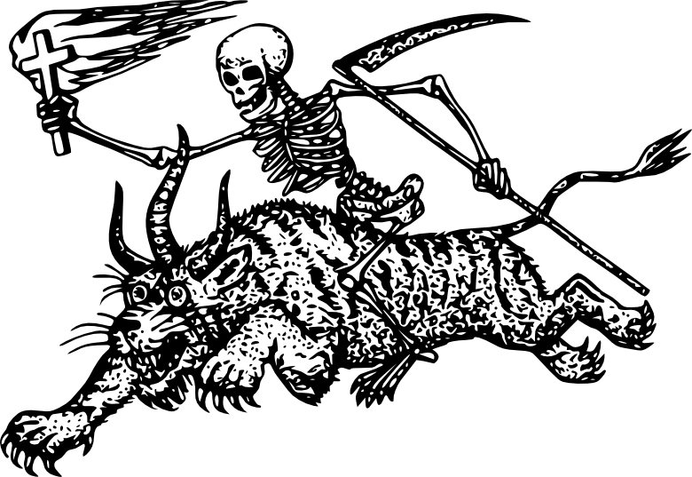 Criminal Drawing Popular Tattoo Clipart Stock - Russian Prison Tattoo Tiger Skeleton, HD Png Download - Transparent PNG Free Download