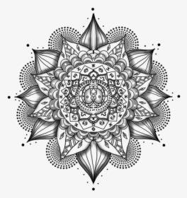 Mandala Tattoo Black And Gray Mehndi - Mandala .png, Transparent - Transparent PNG Free Download