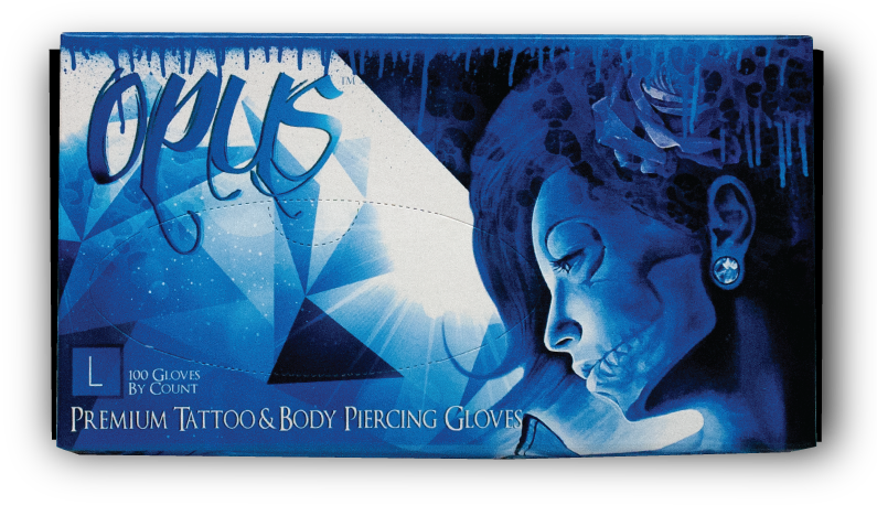 Opus Tattoo Nitrile Gloves, Box, Large" Class="lazyload - Graphic Design, HD Png Download - Transparent PNG Free Download