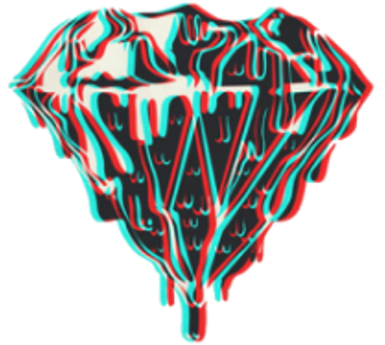 Glitch Diamond Black Photography Clipart Wallpaper - Melting Diamond Png, Transparent - Transparent PNG Free Download