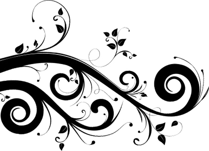 #leafs #black #design #tattoo #beautiful #pretty #unique - Clip Art Flourishes, HD Png Download - Transparent PNG Free Download