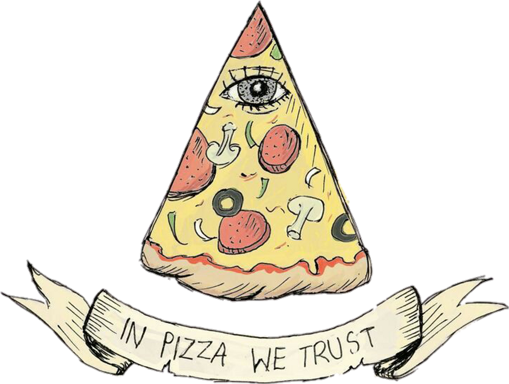 Pizza Clipart Tumblr Tattoo - Pizza We Trust Transparent, HD Png Download - Transparent PNG Free Download