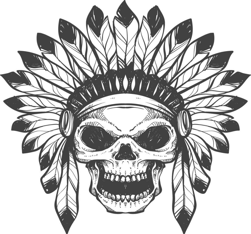 Skull Tattoo Png Background Image - T Shirt Sublimation Print, Transparent - Transparent PNG Free Download
