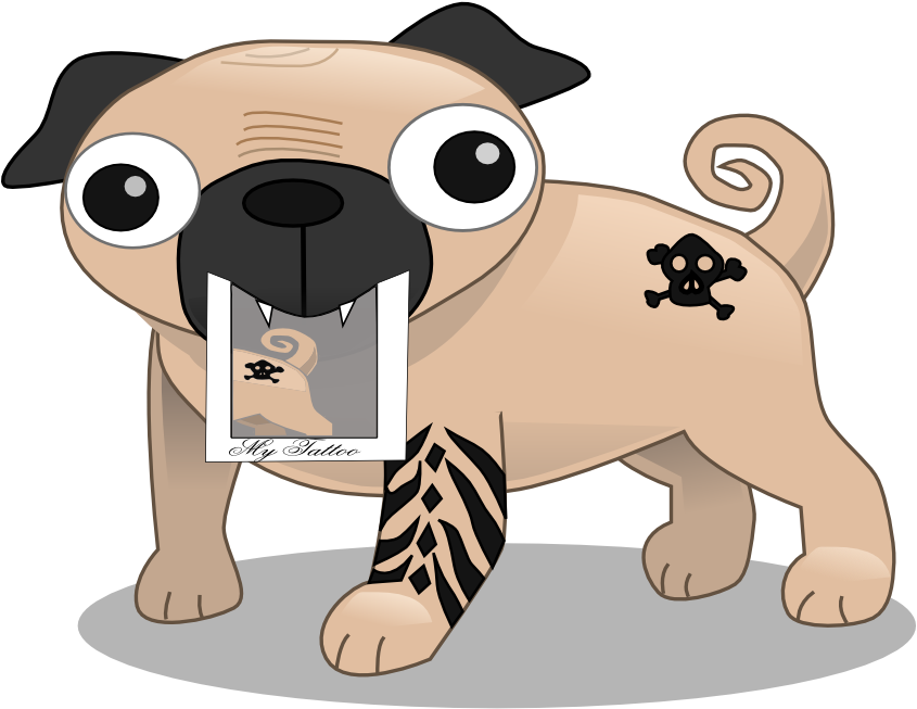 Pug Body Parts , Png Download - Cartoon, Transparent - Transparent PNG Free Download