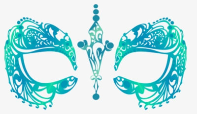 Teal Masquerade Mask Temporary Tattoo, HD Png Download - Tattoo Transparent PNG Free Download