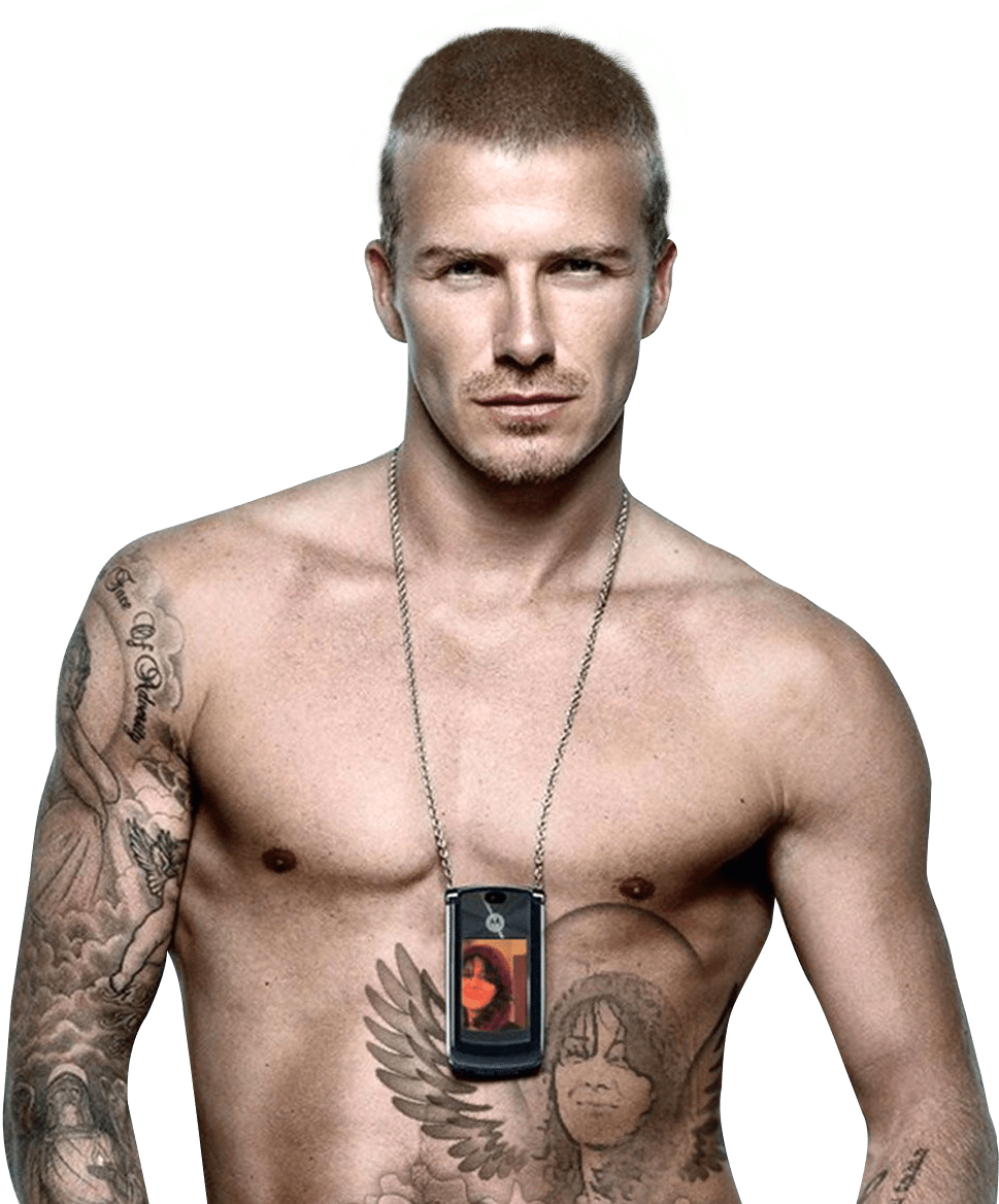 David Beckham Topless Tattoos - 40 Yr Old Male Models, HD Png Download - Transparent PNG Free Download