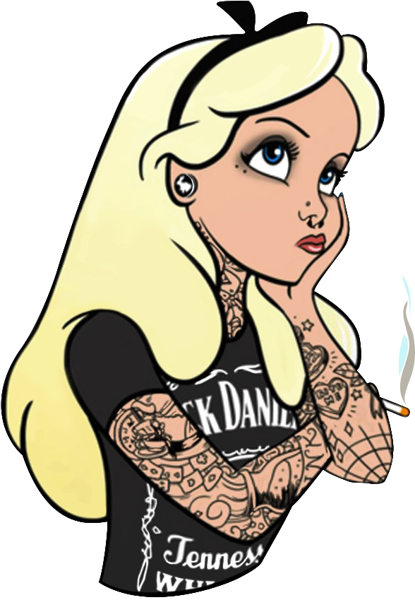 Alice In Wonderland Ariel Disney Princess Punk Rock - Princesse Disney Punk Rock, HD Png Download - Transparent PNG Free Download