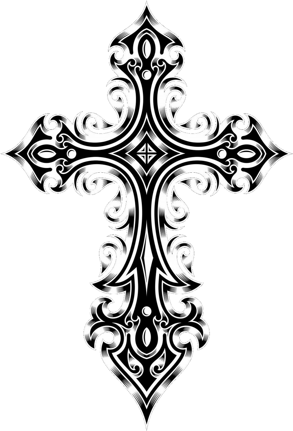 Clip Art Cross Tattoo Lucianoballack Report - Cross Designs Black Background, HD Png Download - Transparent PNG Free Download