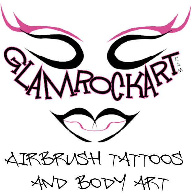 Airbrush Tattoo Design - Glam Rock, HD Png Download - Transparent PNG Free Download