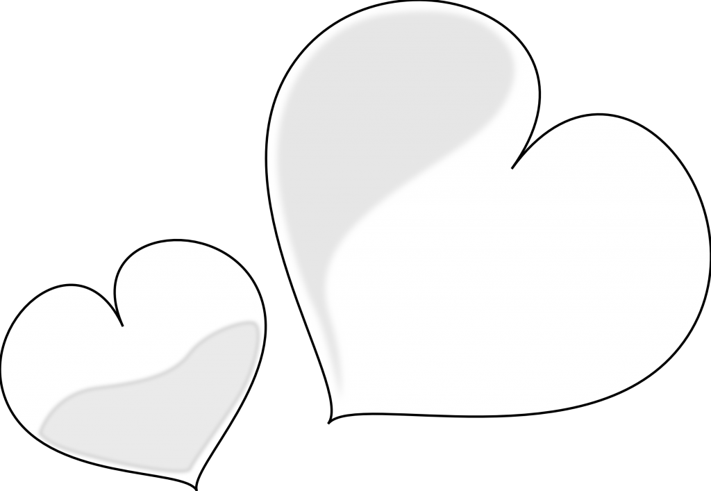 Black And White Heart Tattoos - Two White Hearts Png, Transparent - Transparent PNG Free Download
