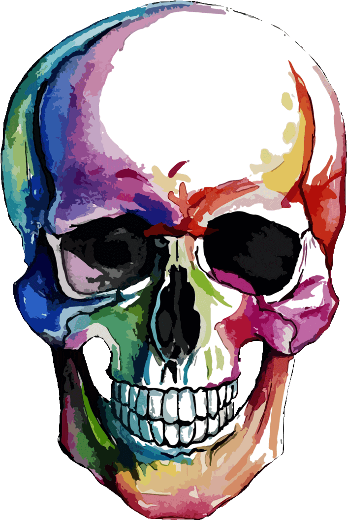 Sugar Skull Tattoo Watercolor , Png Download - Watercolour Sugar Skull Png, Transparent - Transparent PNG Free Download