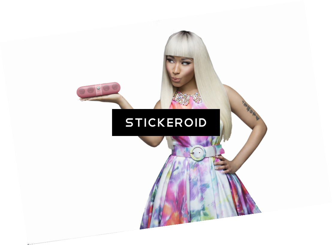 Nicki Minaj Rapper Cute Blonde Wig Tattoo Print , Png - Girl, Transparent - Transparent PNG Free Download