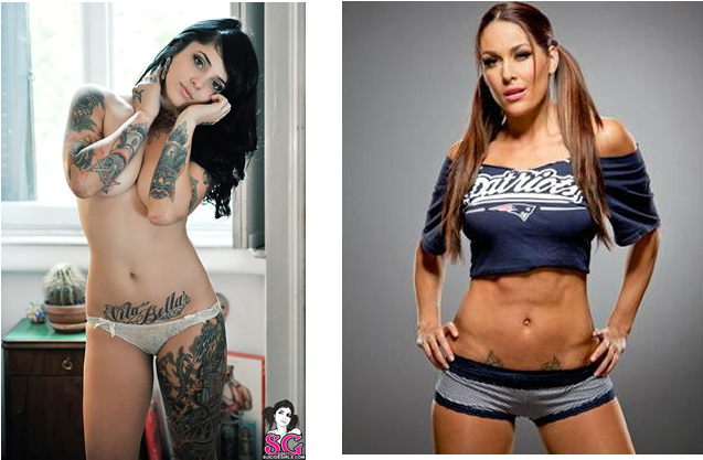 Brie Bella Tattoo - Brie Bella Sexy Abs, HD Png Download - Transparent PNG Free Download