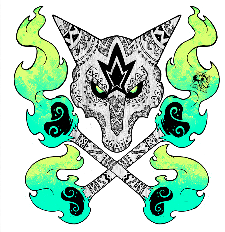 #pokemon #tribal #tattoo #cubone #freetoedit - Tribal Alolan Marowak, HD Png Download - Transparent PNG Free Download