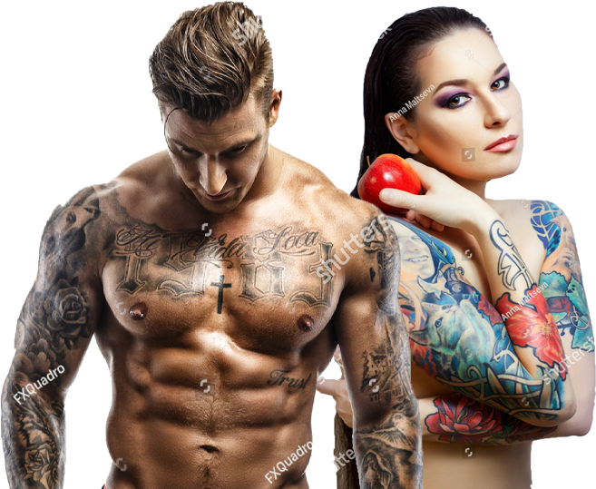 Bg Png Tattoo - Hot Black Women And White Men, Transparent - Transparent PNG Free Download