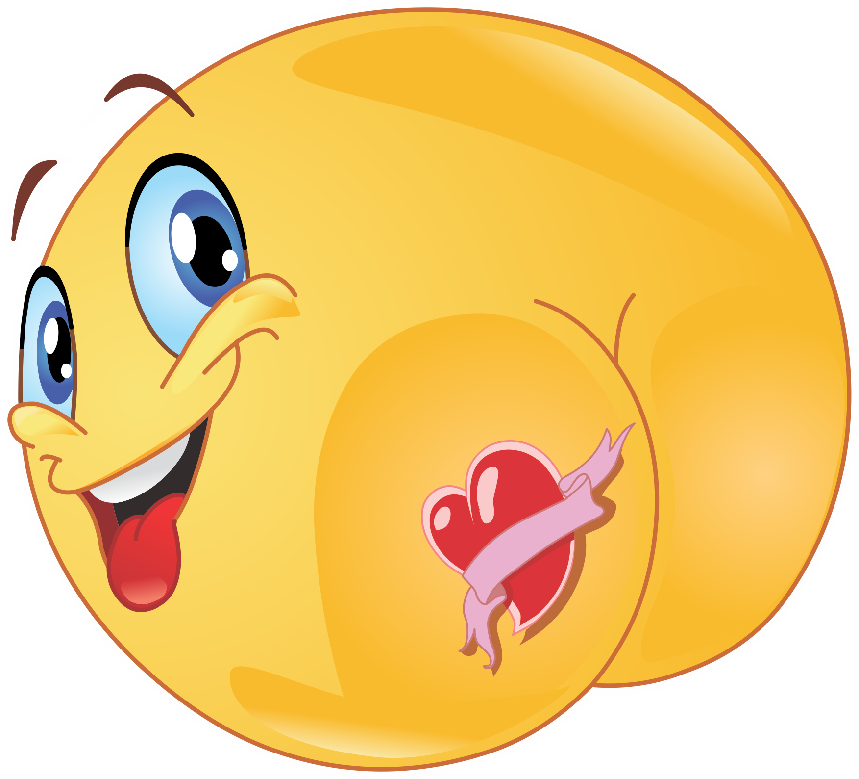 Heart Tattoo On Butt Emoji 20 Decal - Mooning Emoji, HD Png Download - Transparent PNG Free Download