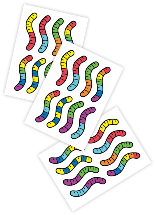 Temporary Tattoos Gummy Worms Clipart , Png Download, Transparent - Transparent PNG Free Download