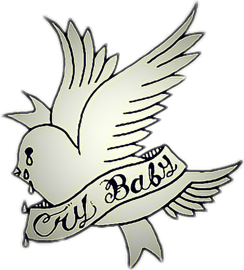 Tattoo Crybaby Aesthetic Bird Lilpeep Stickerfromraine - Lil Peep Crybaby Album, HD Png Download - Transparent PNG Free Download