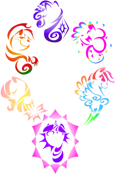 Colorful Tribal Tattoo Designs - My Little Pony Tribal, HD Png Download - Transparent PNG Free Download