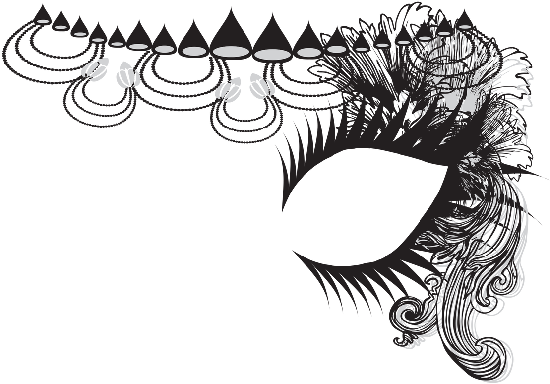 Masque Rage Temp Tattoo Mask Black Gatsby Mardi Gras - Gatsby Cake Clip Art, HD Png Download - Transparent PNG Free Download
