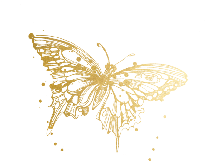 Butterfly Tattoos Temporary Accept Watercolor Tattly - Flying Gold Butterfly Png, Transparent - Transparent PNG Free Download