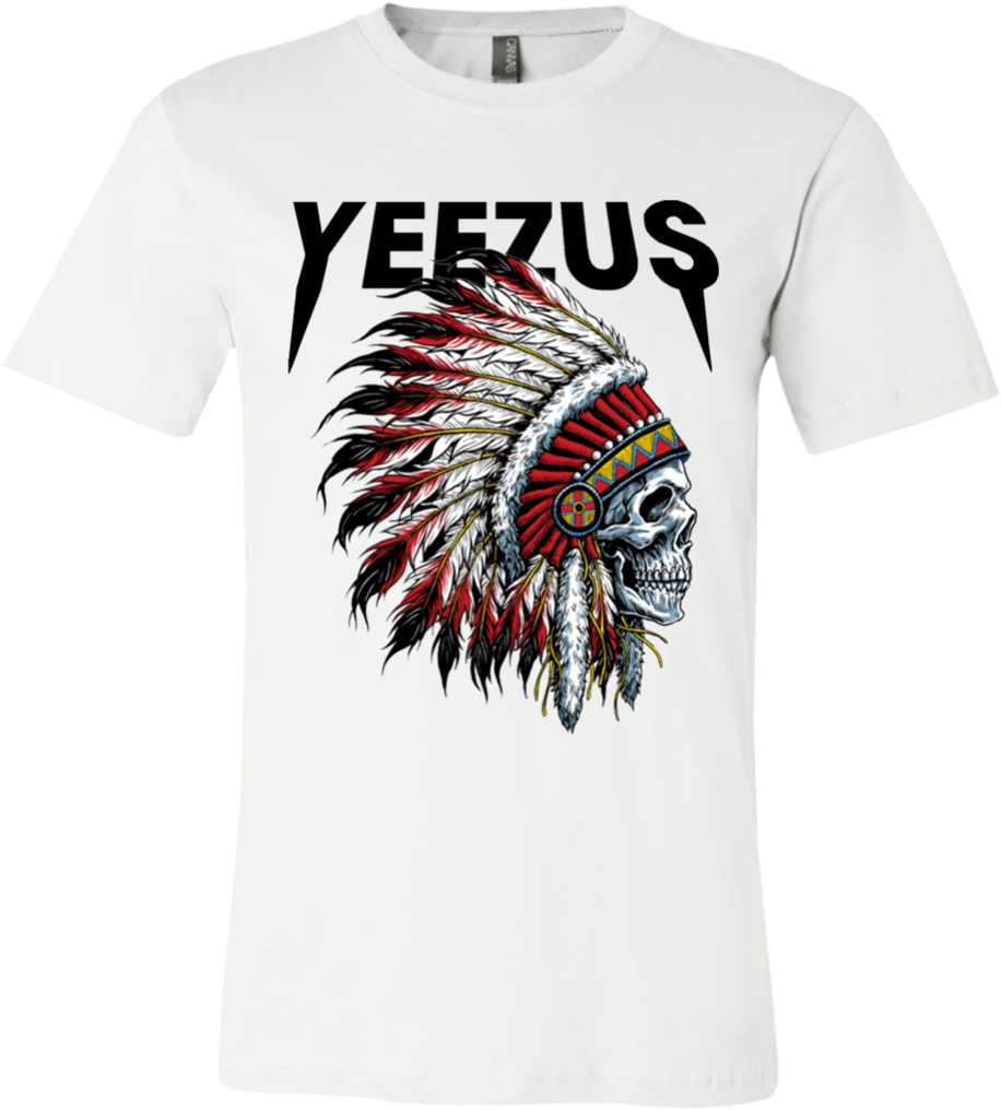 Yeezus Shirt Kanye God West Dream Tour College Graduate - Indian Skull Sticker, HD Png Download - Transparent PNG Free Download