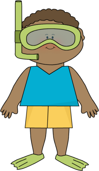 Boy Wearing Snorkle Gear - Kid Summer Clipart - Free Transparent PNG Clipart Images Download. - Transparent PNG Free Download
