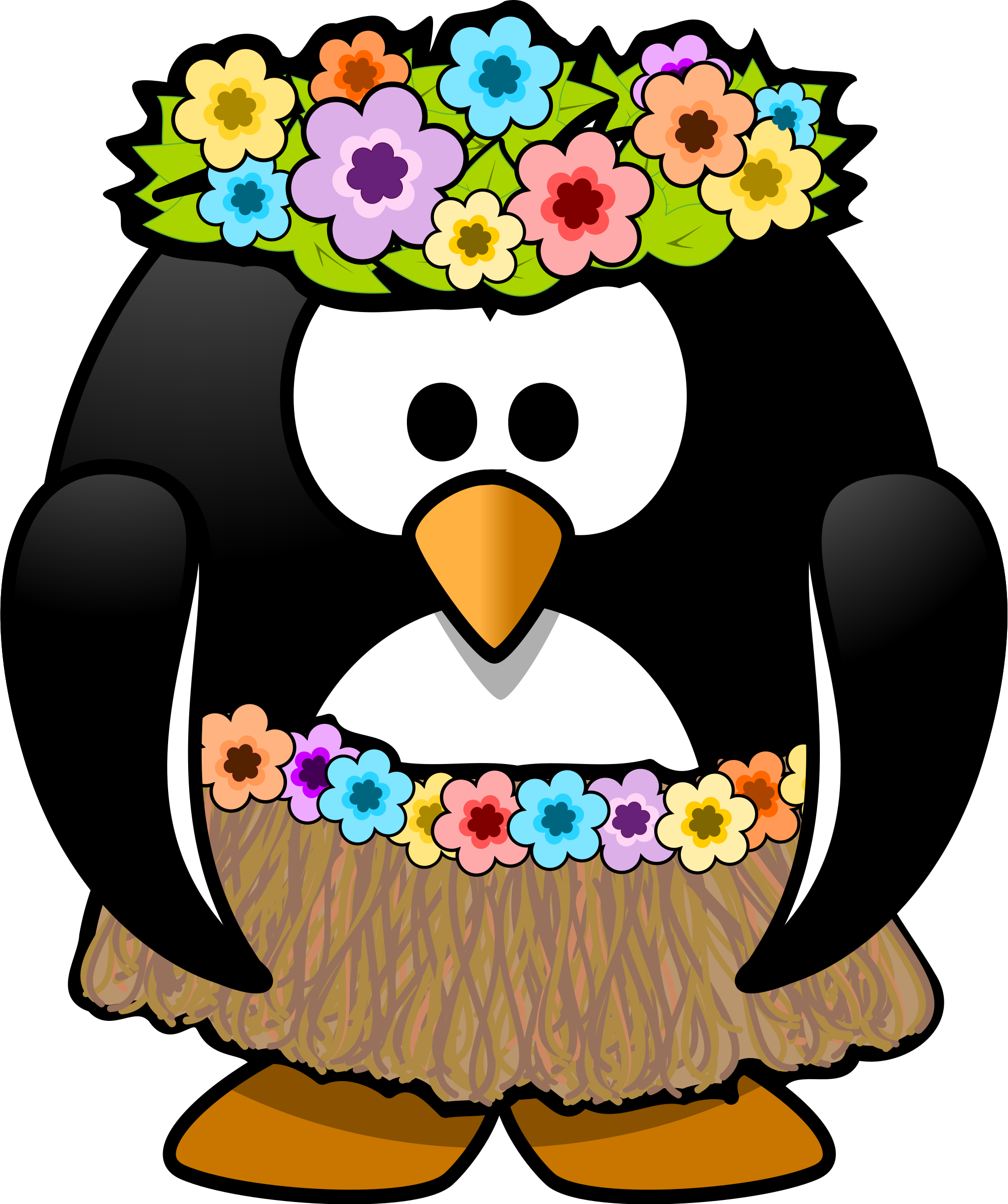 Vintage Hawaiian Hula Girl Clip Art Toublanc Info - Summer Penguin Clip Art - Free Transparent PNG Clipart Images Download. - Transparent PNG Free Download