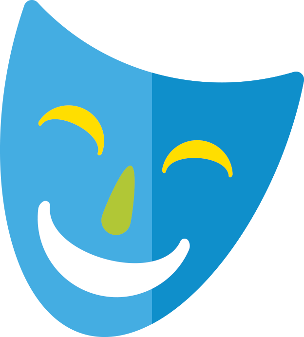 Comedy Mask For Eblast - Summer Camp - Free Transparent PNG Clipart Images Download. - Transparent PNG Free Download